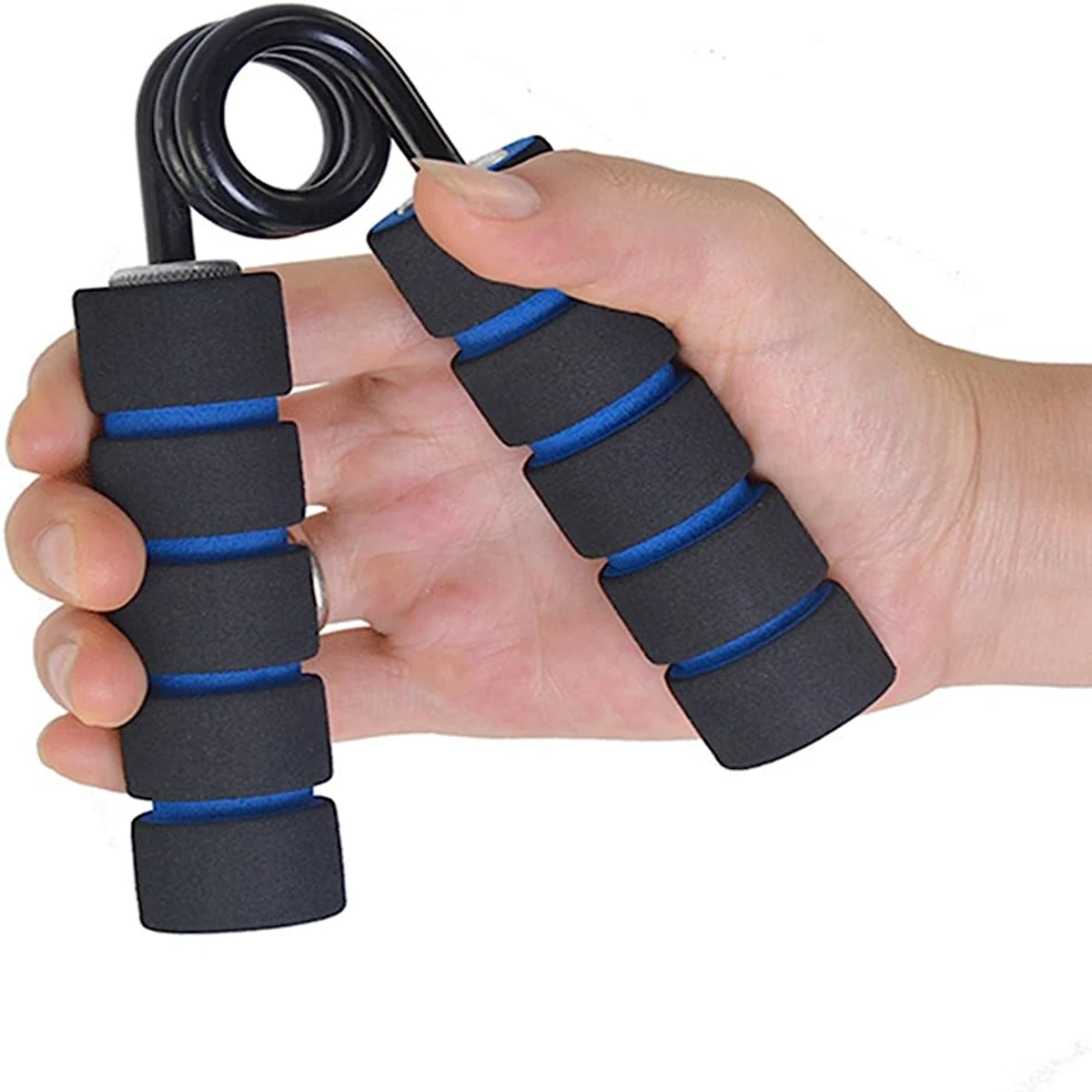 2 Piece Hand Grip and Wrist Strengthener - Resistance Metal Exerciser for Hand, arm and Fingers, Sponge Forearm Health Builder Gym Household Training Tools