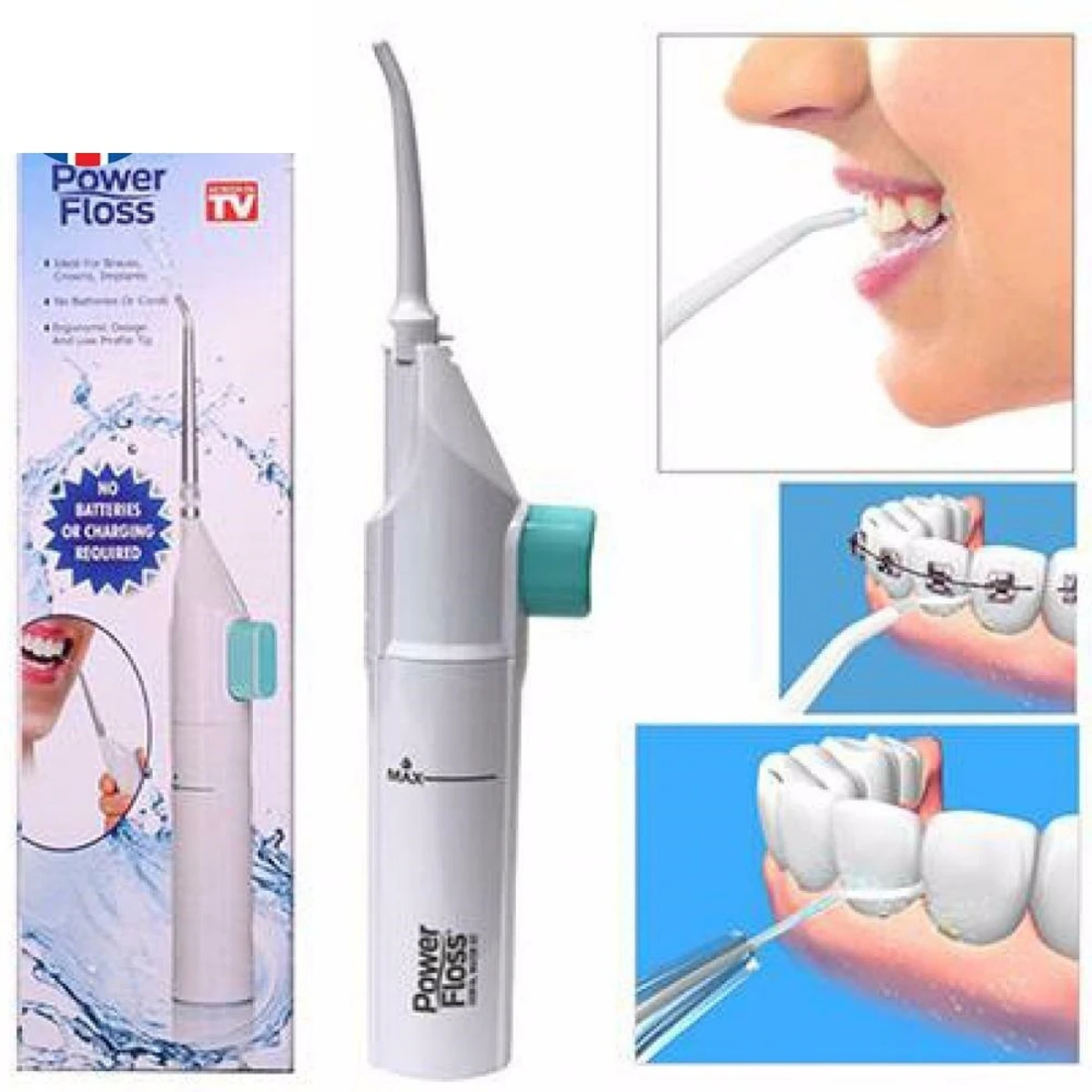 Oral Irrigator Dental Water Power Floss Pick Teeth Cleaning-white
