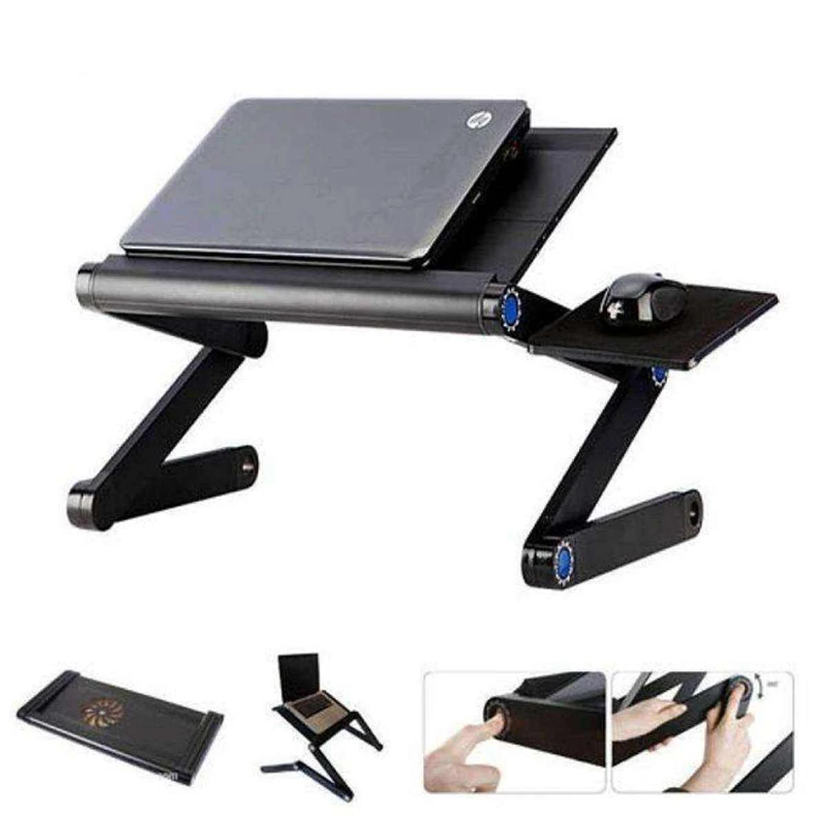 T8 Portable Almuniam laptop Table tow cooling fan