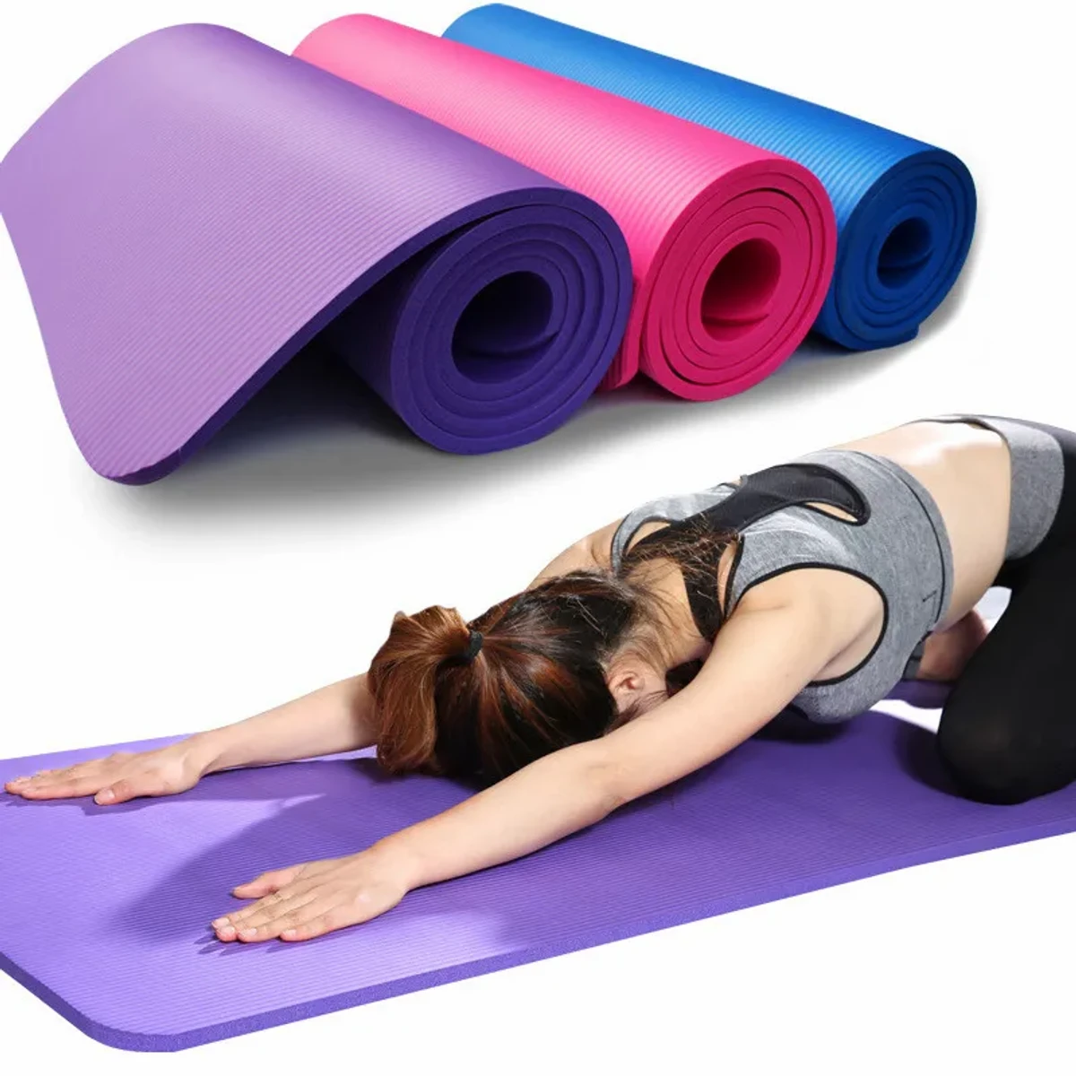 8mm Non-slip Yoga Mat -Multicolor
