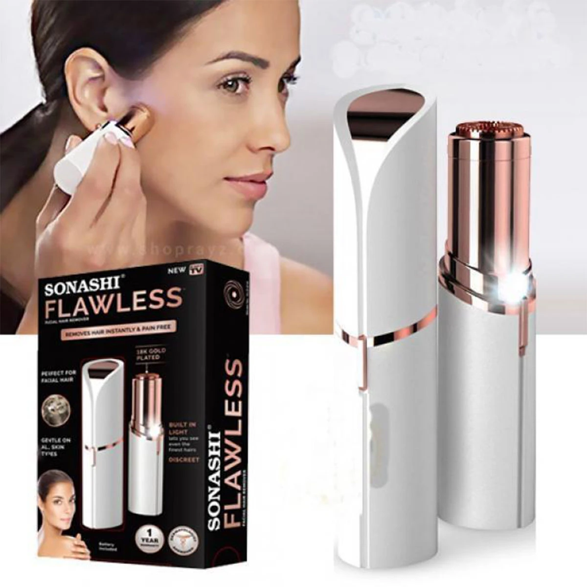 Flawless Women Painless Hair Remover Machine-USB Rechargeable
