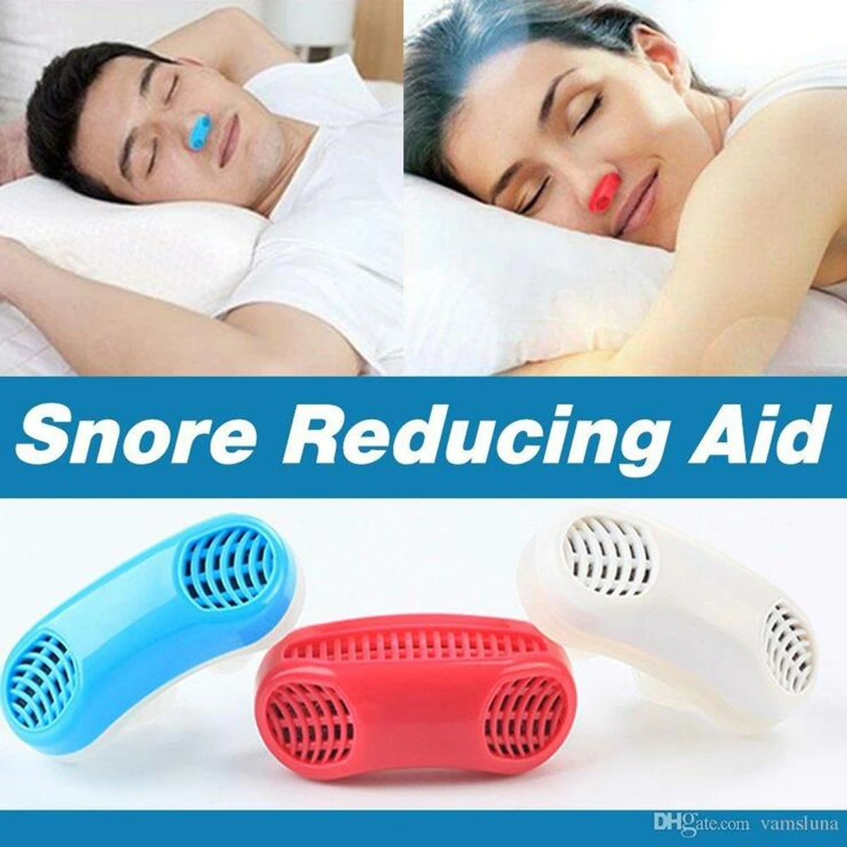 2 In 1 Anti Snoring and Air Purifier Silicone Snore Nose Clip