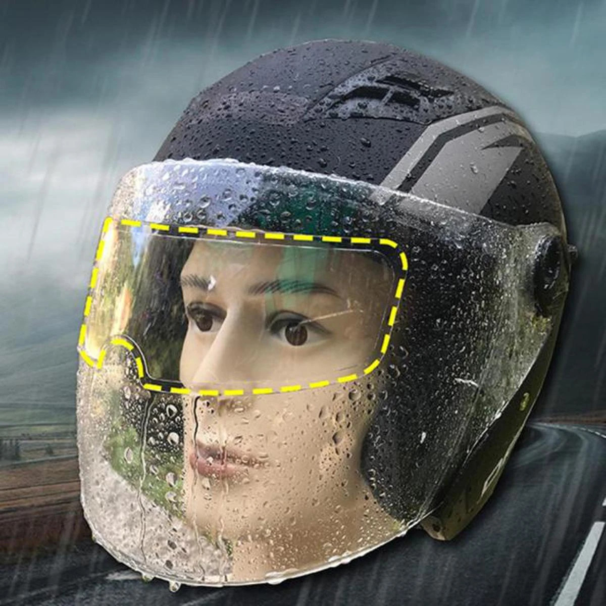 Helmet Clear Rainproof film Universal Motorcycle Helmet Lens Fog Resistant Films