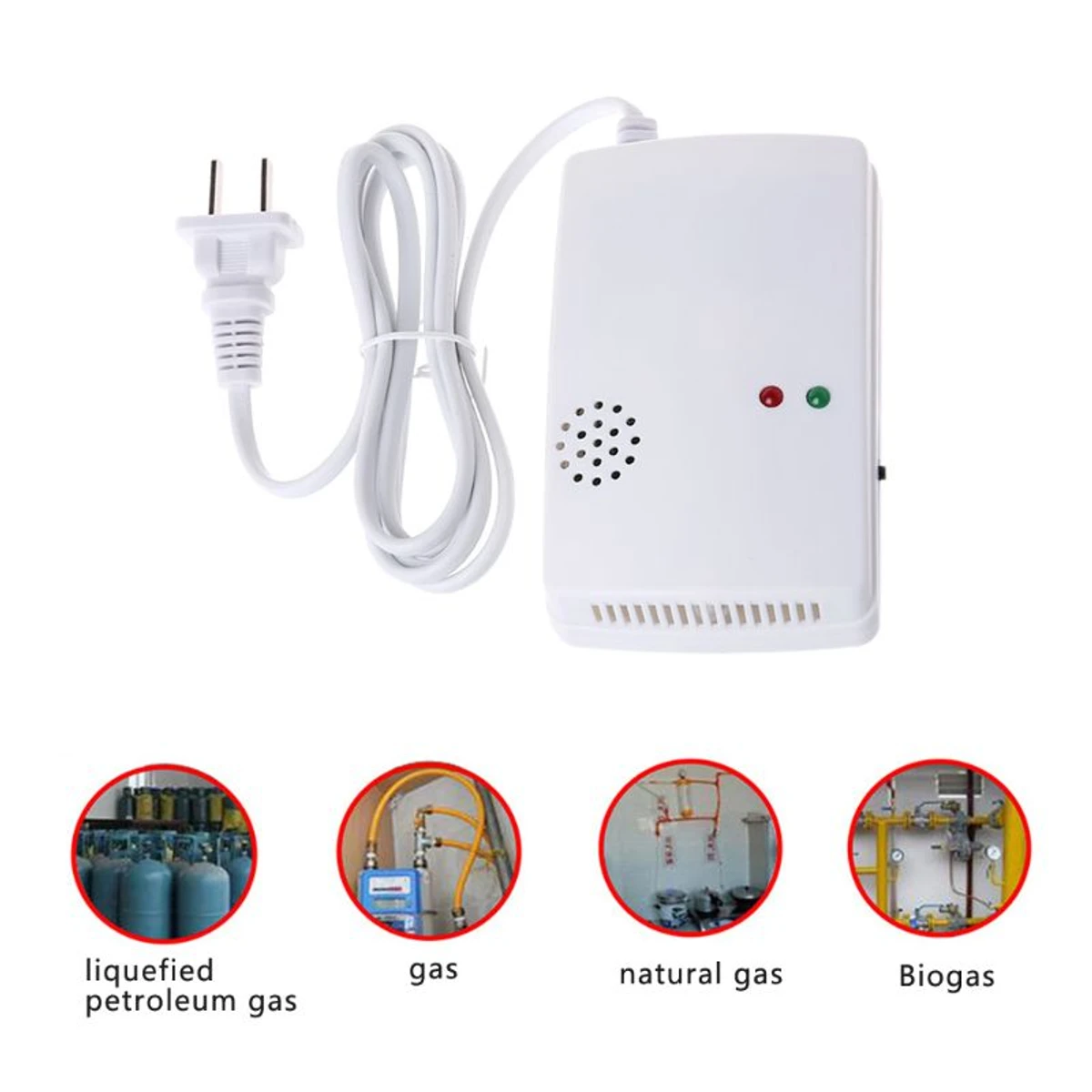 LPG Natural Gas Leak Security Alarm Sensor Warning Detector, Natural Gas Alarm, Gas Warning Detector