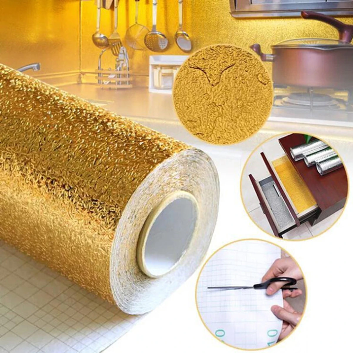 Water Proof Foil Kitchen Stickers ( 1 Roll )