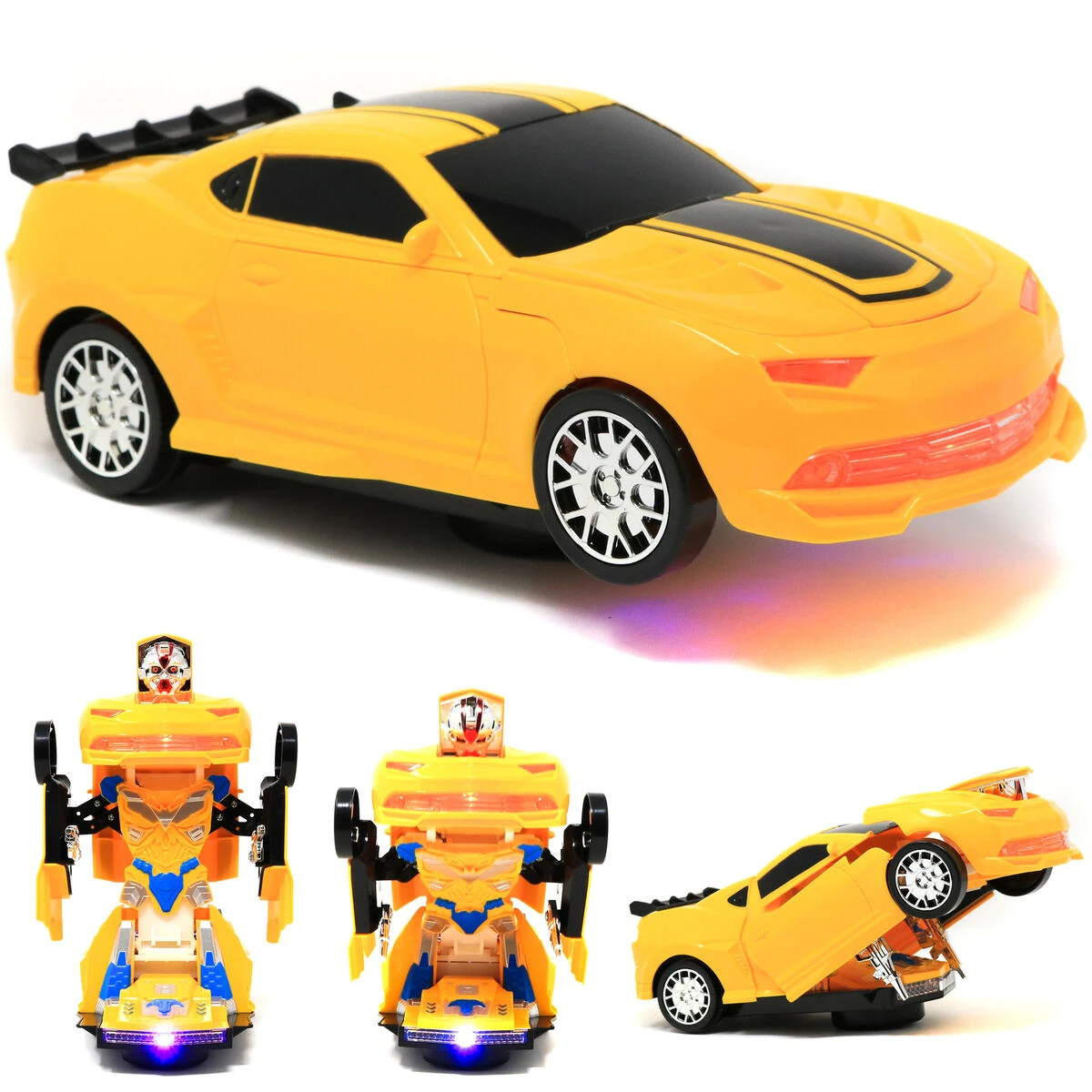 Transformer Robot Car Converting To Super Car-Yellow
