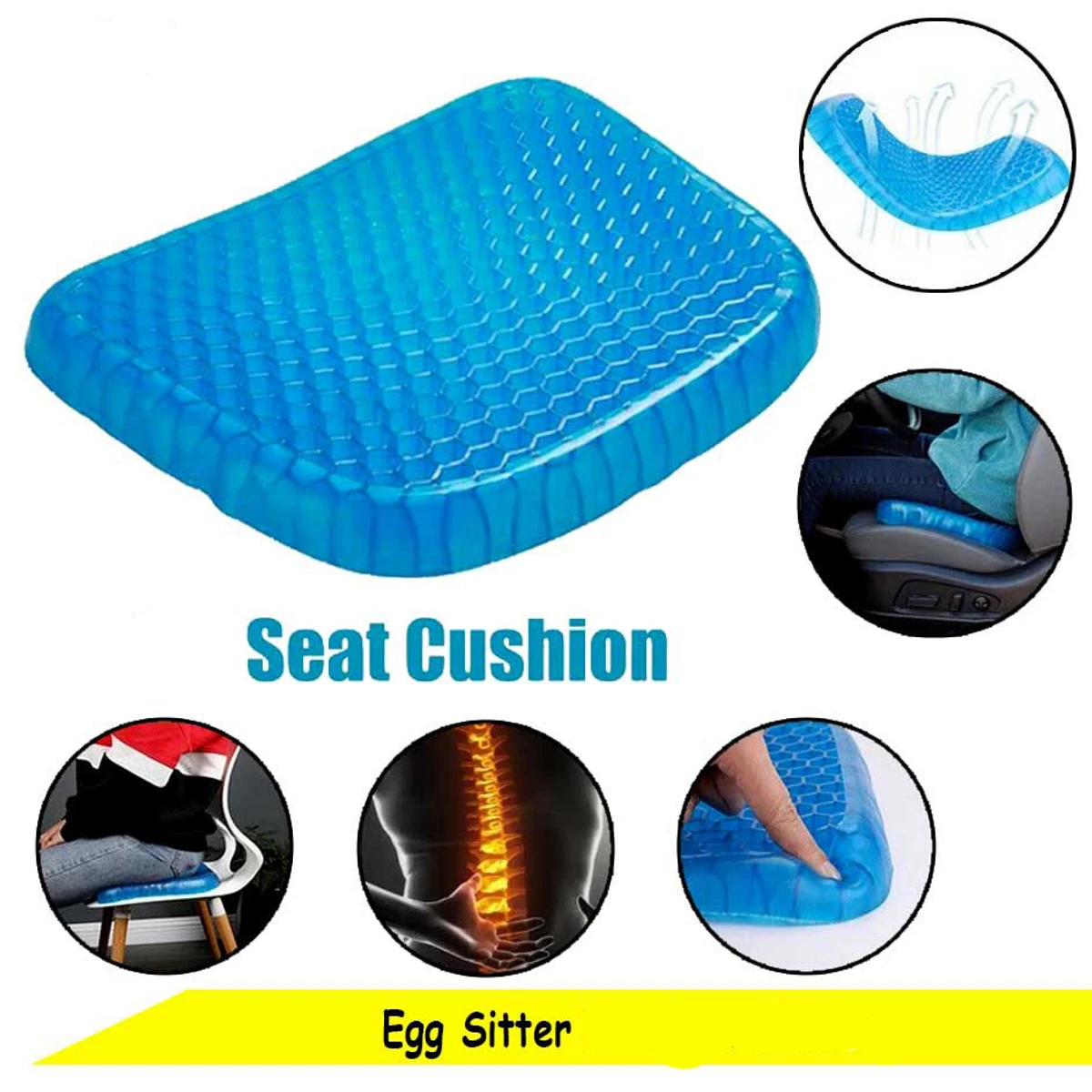1 Pcs Silicone Comfortable Egg Sitter Seat Cushion for Office Car Home Chair